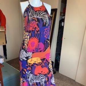 Trina Turk Animal Print Maxi Dress